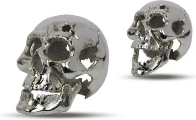 Produktbild von Figur Gusseisen Silber Totenkopf
