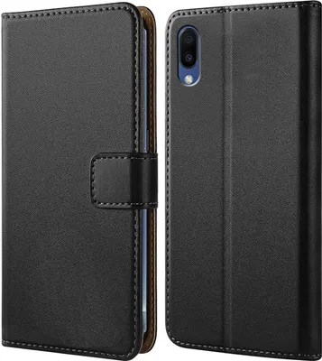 Produktbild von Handy Tasche für Samsung Galaxy M10 Schutzhülle Bookstyle Etui Klapphülle Wallet Flip Cover Case Schwarz