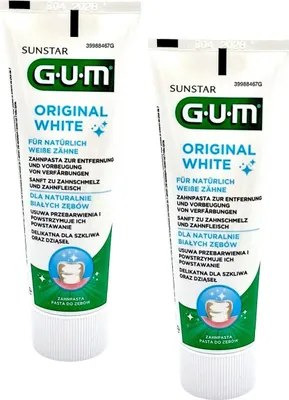 Produktbild von 2x GUM Original White Zahncreme Whitening Zahnpasta 2x 75 ml