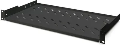 Zdjęcie produktu dla Digitus Półka do montażu na stałe w szafach 483 mm (19"), Czarny