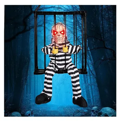 Produktbild von Skelett in Käfig, Halloween-Dekoration