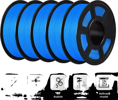 Obrázok produktu pre 3D tlačové vlákno, 1KG rolka, vysoká presnosť, matná modrá