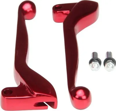 Obrázek produktu pro Sada brzdové páky + spojkové páky Rukojeti ruční páky ALU eloxované červené pro Simson S51 S53 S70 S83 SR50 SR80