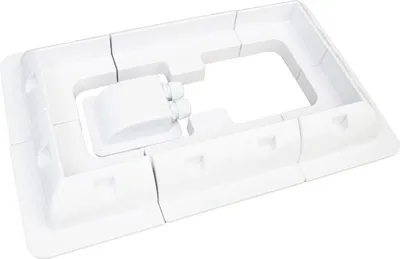 Immagine prodotto di Supporti di montaggio per pannelli solari, set da 7 pezzi in ABS per tetti di camper, roulotte, camper, capannoni, garage, terrazze, bianco