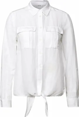 Produktbild von LINEN_LI/CV_ Solid Knot Blouse 10000 White Größe M