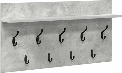 Produktbild von vidaXL Wandmontierter nachttisch mit Regal Beton Grau 80 x 40 x 12 cm
