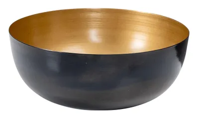 Produktbild von Schale Rund Ø25cm Schwarz Gold Metall Schüssel Dekoschale Tischdeko Aufbewahrung