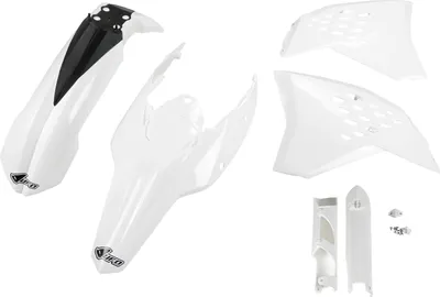 Produktbild von Ufo Ktm Exc/exc-f 2009-2011 Ktkit511f-047 Fork Protectors & Plastikbausatz Weiß Weiß One Size