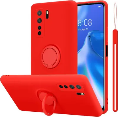 Produktbild von Cadorabo Hülle für Huawei NOVA 6 SE / P40 LITE / NOVA 7i Schutz Hülle in Rot Handyhülle TPU Etui Case Cover