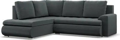 Produktbild von Links Ecksofa mit Schlaffunktion Foresta, Ottomane, Dunkelgrau