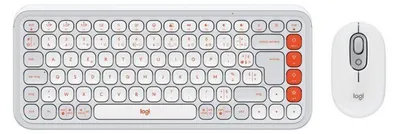 Produktbild von Logitech 920-013110, Kabellos, Bluetooth, Scherenschalter, AZERTY, Weiß, Maus enthalten