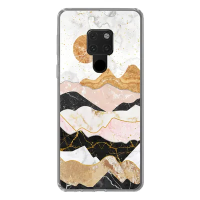 Produktbild von MuchoWow® Handyhülle Schutzhülle Hülle für Huawei P40 Lite Marmor - Gold - Pastell Silikon Softcase Handy Hülle - Handy