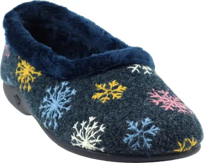Produktbild von Lunar - Damen Hausschuhe "Goji", Schneeflocke GS557 (38 EU) (Blau)