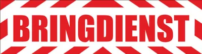 Produktbild von INDIGOS UG - Magnetschild "Bringdienst" mit Rahmen 30 x 8 cm - Magnetfolie für Auto / LKW / Truck / Baustelle / Firma