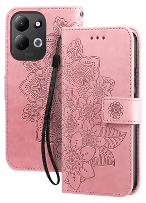 Productafbeelding van Avizar, telefoonhoesje voor Xiaomi Redmi 17, met mandala-patroon en standaard, roze