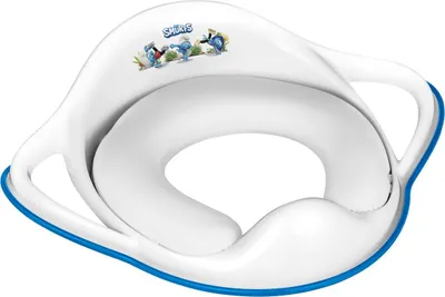 Image de MALTEX Siège de toilettes souple pour enfants « Les Schtroumpfs » - blanc/bleu