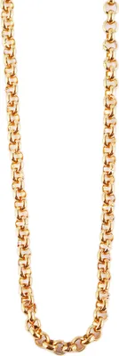 Produktbild von Edelstahl Erbskette Halskette goldfarben 60+5 cm Länge d= 1 mm Akzent