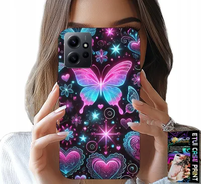 Produktbild von Fall Für Xiaomi Note 12 4G - Bunte Schmetterling Herz Mode Designs Fall