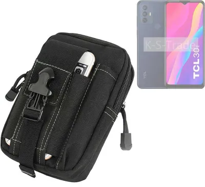 Produktbild von K-S-Trade Gürtel Tasche kompatibel mit TCL 30 E Gürteltasche Holster Schutz Hülle Handy Hülle Smartphone outdoor Handy-Hülle schwarz