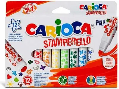 Produktbild von Carioca Stamperello, Multi, Mehrfarbig, Kugelspitze & Stempelspitze, 1 mm, 7 mm, Rund
