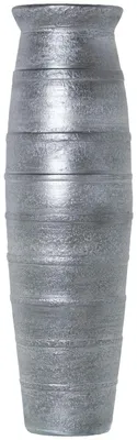 Keramikvase silberfarben 29 x 100 cm
