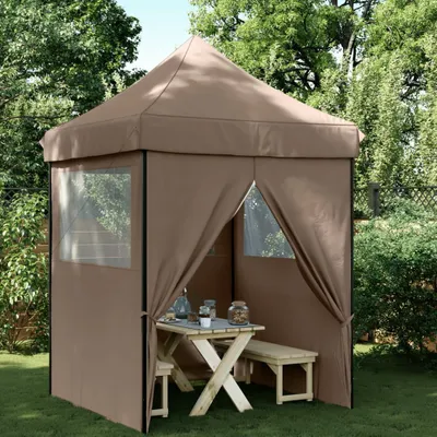 Immagine prodotto di Maison Exclusive - Tenda da festa pieghevole pop-up con 4 pannelli laterali, marrone