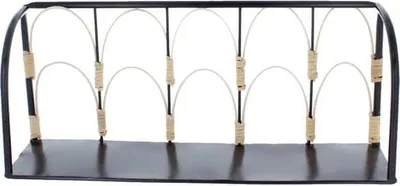 Produktbild von Wandregal - braun/schwarz - ca. 40 x 10 x 17 cm