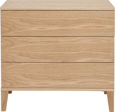 Produktbild von Miliboo - Skandinavische Kommode mit 3 Schubladen aus hellem Holz FREDDY
