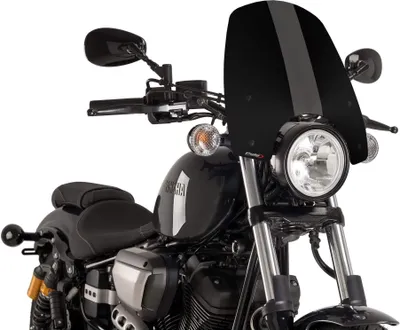 Image de PUIG Écran touring nu noir ABE approuvé pour Yamaha