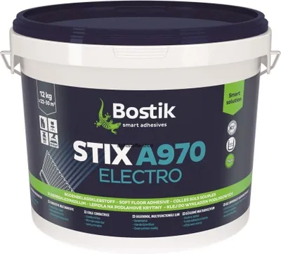 Produktbild von Bostik Stix A970 Electro Leitfähiger Multi Bodenbelag Kleber Klebstoff 12kg Eimer
