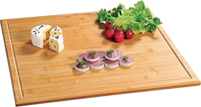 Produktbild von Kesper Schneidebrett Abdeckplatte Käseplatteem Bambus 56 x 50 x 4 cm