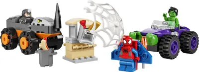 Produktbild von LEGO 10782 Marvel Spidey und seine Super-Freunde Hulks und Rhinos Monster Truck-Duell, Spider-Man-Set, Superhelden-Spielzeug zum Bauen ab 4 Jahren