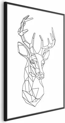 Produktbild von Posterpapier Poster - Geometric Deer 29.7x42 cm Tiere n-A-0784-ao-a