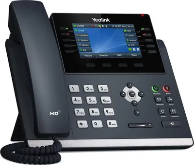 Produktbild von Yealink SIP-T46U, IP-Telefon, Grau, Kabelgebundenes Mobilteil, 1000 Eintragungen, LCD, 10,9 cm (4.3")
