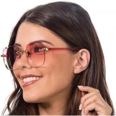 Produktbild von Brille ohne Rahmen | Rosa Partybrille mit Verlaufsgläsern