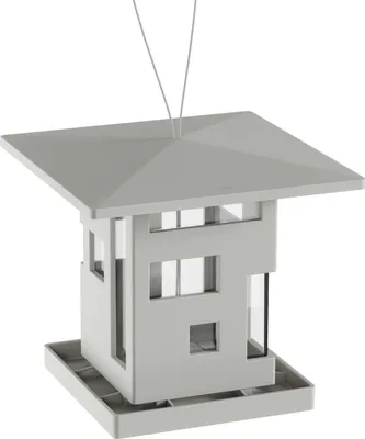 Produktbild von Umbra Vogelhaus Bird Cafe, Vogelfutterspender, Kunststoff, Grau, 23 cm, 1018220-918