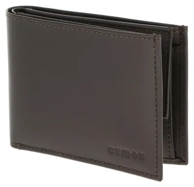 Productafbeelding van oxmox Leer portemonnee Leather RFID Protect Pocketbörse Pure 2.0 Embossed Brown donkerbruin