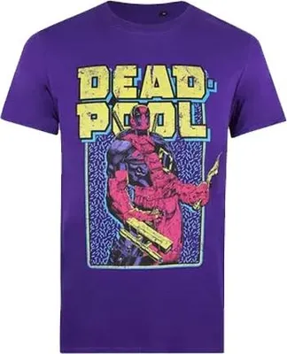 Image de Deadpool - T-shirt "90's" pour homme TV290 (XL) (Violet/Jaune/Rouge)