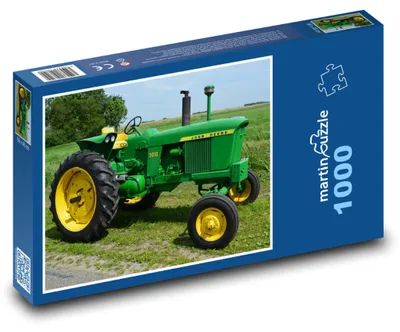 Zdjęcie produktu dla Puzzle 1000 Zielony traktor na łące - martinpuzzle