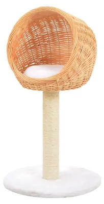 Produktbild von Katzenkratzbaum aus natürlichem Weidenholz, Katzenmöbel, Kratzbaum für Katzen, Katzenturm, Sisal