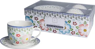 Image de 2 x tasse à café et soucoupe 250 ml Livello Service à café en porcelaine