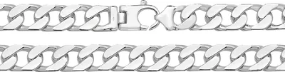 Productafbeelding van Zilveren ketting voor heren, gebogen model, 925 zilver - 51 cm * 8 mm; TRS24520L20