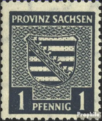 Produktbild von Briefmarken Sowjetische Zone (All.Bes.) 1945 Mi 73II beschädigtes H postfrisch Provinzwappen