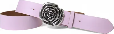Produktbild von Ledergürtel Damen Echtleder 4 cm, Rosen-Schnalle altsilber, Motiv, FRONHOFER