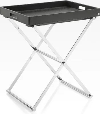 Produktbild von JOOP! HOMELINE, Beistelltisch klappbar mit Tablett XL, Schwarz u. Chrom