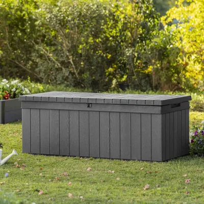 Produktbild von Keter Garten-Aufbewahrungsbox Darwin 380 L Grau