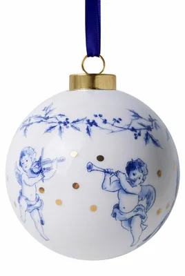Productafbeelding van Heinen Delfts Blauw – Kerstbal, kerstengel