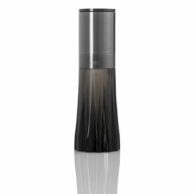 Produktbild von AdHoc Edelstahl Pfeffermühle Salzmühle CRYSTAL Gewürzmühle 17 cm schwarz MP401