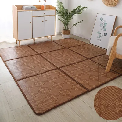 Imagen del producto de Alfombra de tatami de ratán plegable para el verano