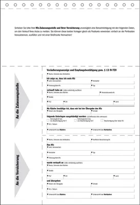 Produktbild von Kaufvertrag f. es Kfz A4 hoch offizieller ADAC-Vordruck selbstdurchschreibend 4Blatt Packung mit 25 Stück